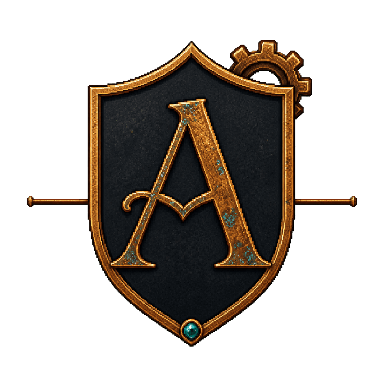Das Wappen von Auroria Magna auf einem Wandbanner
