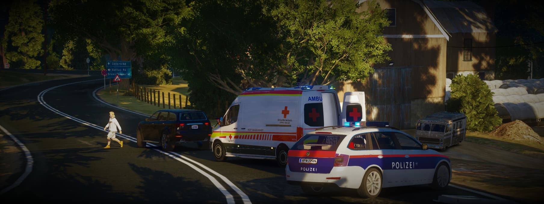 SchockLifeRP V1, Einsatz im ländlichen Gebiet — Originalscreenshot aus dem privaten Archiv