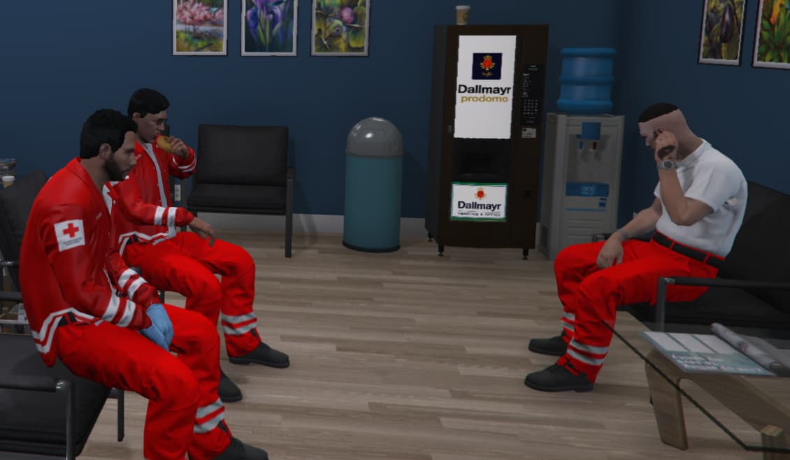 SchockLifeRP V1, Pausenraum der Sanitäter — Originalscreenshot aus dem privaten Archiv