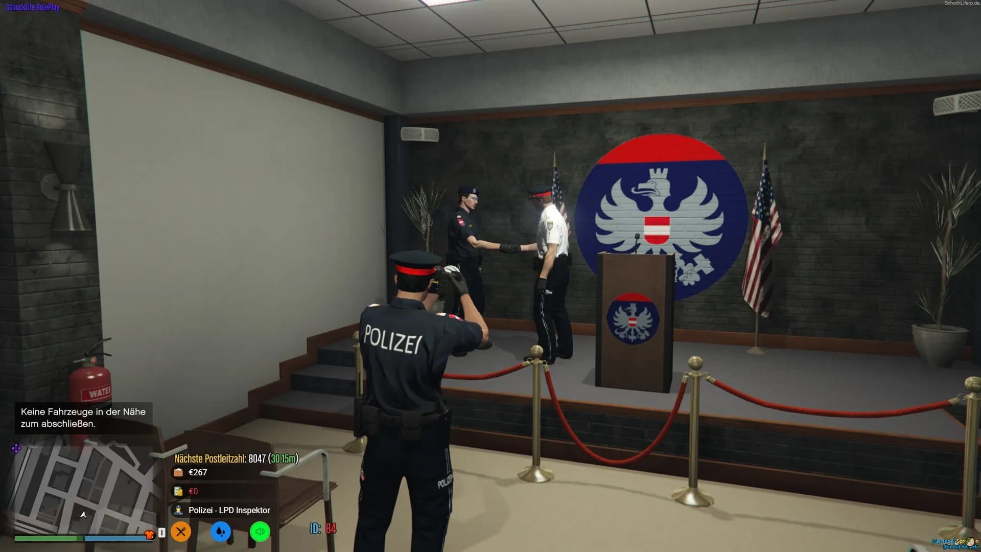 SchockLifeRP V1, Zeremonie der Polizei — Originalscreenshot aus dem privaten Archiv