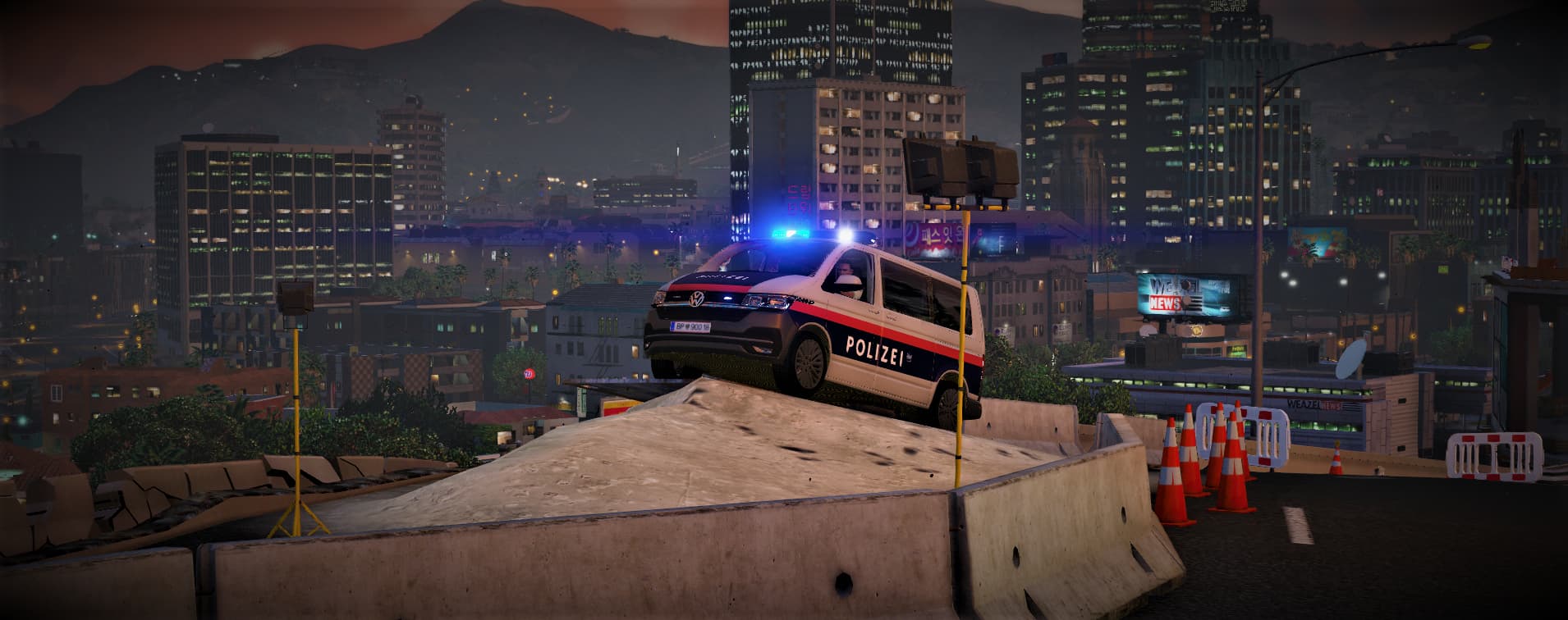 SchockLifeRP V1, Straßenarbeiten in der Stadt — Originalscreenshot aus dem privaten Archiv