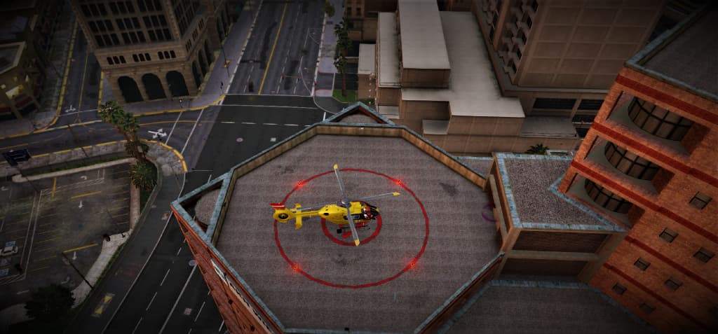 SchockLifeRP V1, Rettungshubschrauber aus der Luft — Originalscreenshot aus dem privaten Archiv