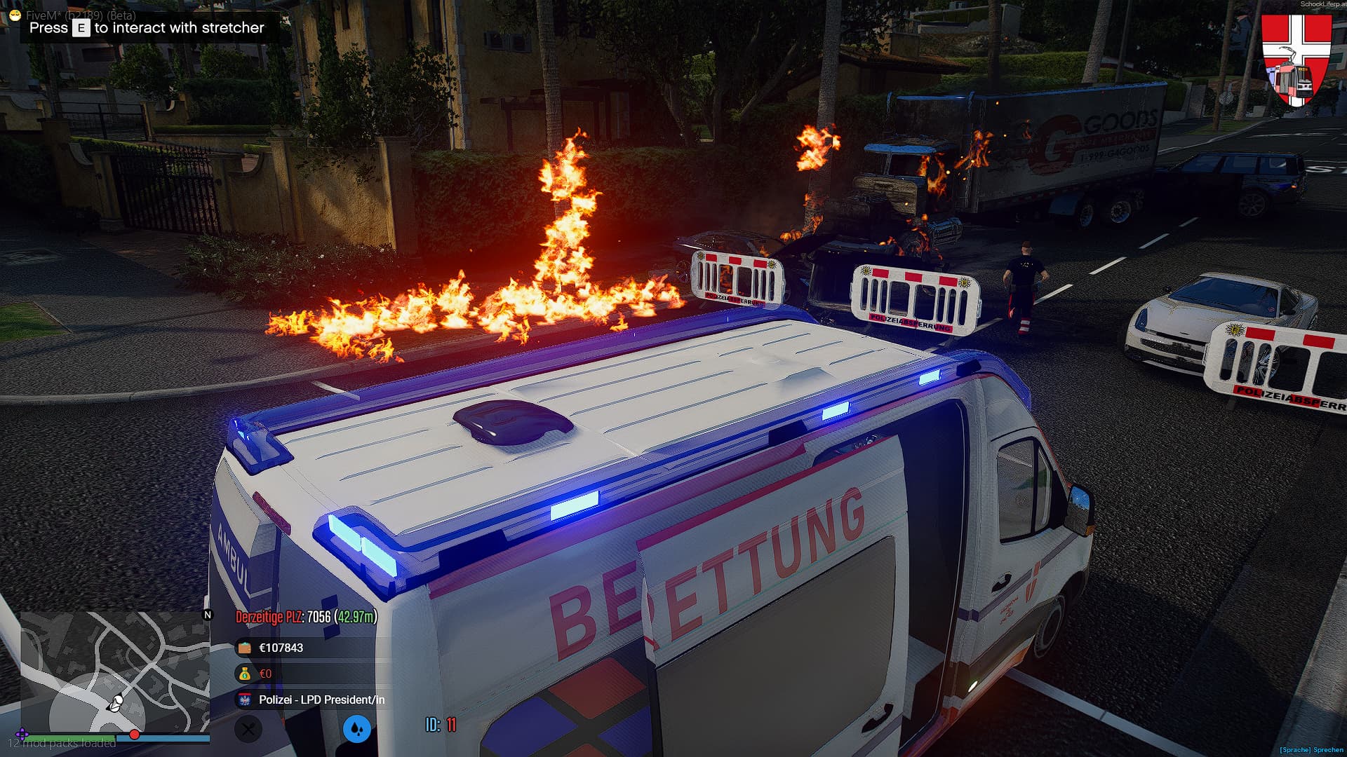 SchockLifeRP V2, Feuerwehreinsatz — Originalscreenshot aus dem privaten Archiv