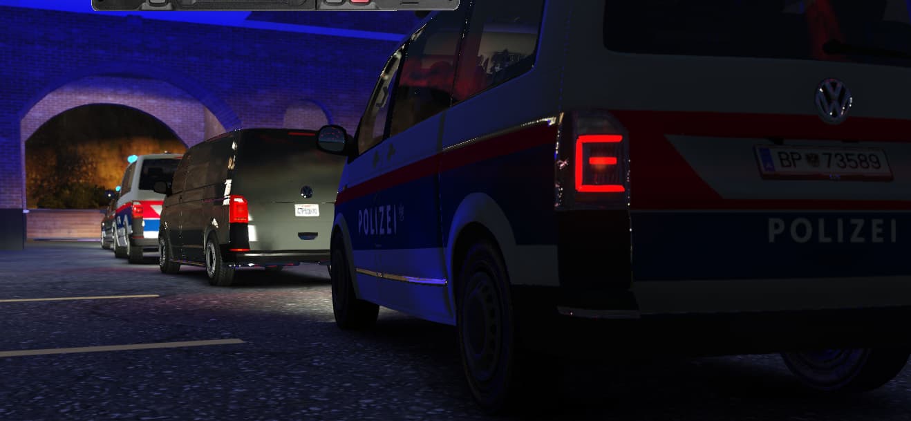 SchockLifeRP V2-2, Fahrzeugkonvoi der Polizei — Originalscreenshot aus dem privaten Archiv