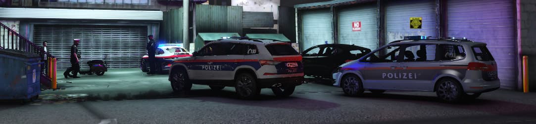 SchockLifeRP V2-2, Polizeifahrzeug in der Werkstatt — Originalscreenshot aus dem privaten Archiv